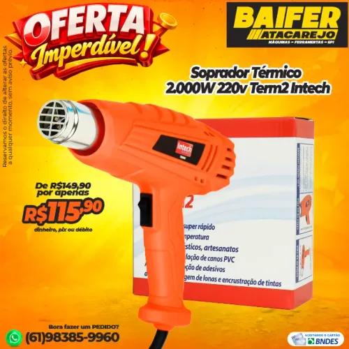Soprador Térmico 2.000W 220v Term2 Intech