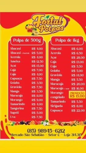 POLPA DE FRUTA NATURAL