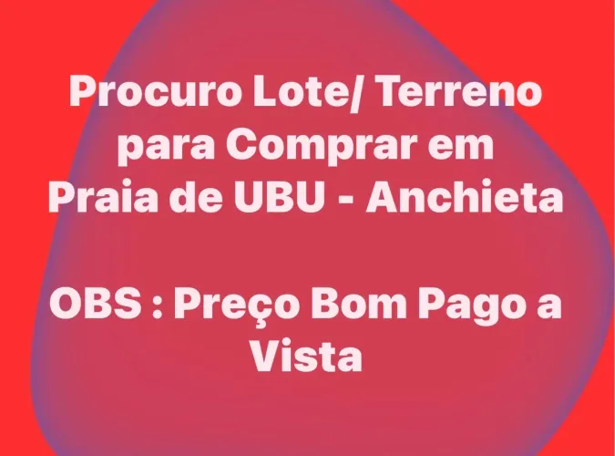 Lote / Terreno / Casa Simples - Praia de Ubu Anchieta