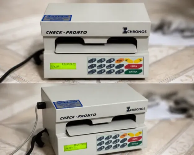 Máquina De Preencher Cheque Check Pronto Chronos Cor Branco
