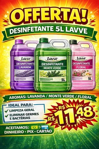 DESINFETANTE AROMAS 5L LAVVE