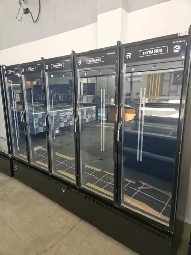 refrigerador expositor de cervejas 5 portas full black - novo