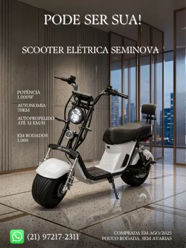 SCOOTER ELÉTRICA S8 - 1.000W