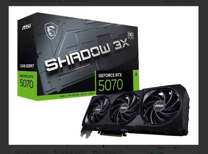 Placa de Vídeo 5070 RTX Shadow 3x 12gb