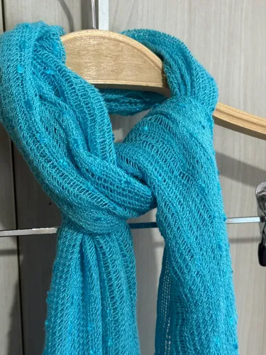 Cachecol azul celeste 