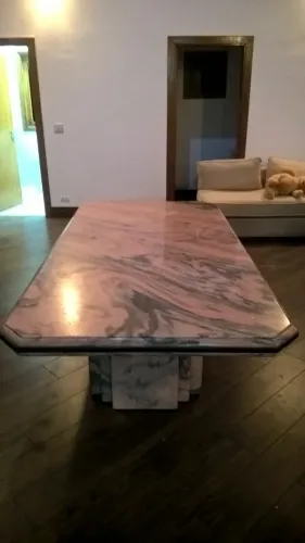 Mesa de jantar de Mármore Carrara (8 lugares) + buffet
