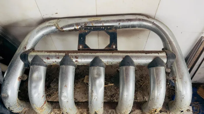 Para-choque da F250 amassado