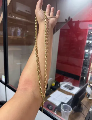 Corrente de ouro e pingente 24,9G