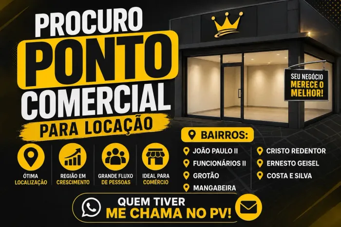 Procuro ponto comercial