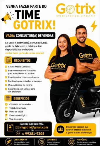 Vaga de emprego - GOTRIX