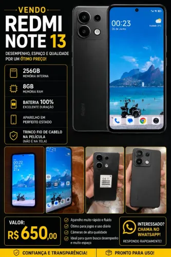 Redmi note 13 em perfeito estado