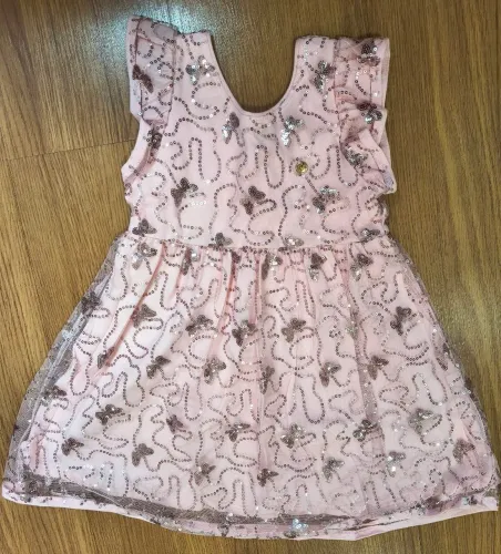 Vestido Milon rosa com glitter - 4 anos