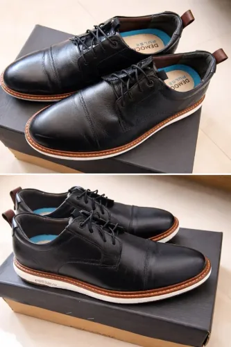 Sapato Democrata Clark Pulse Preto - Novo na Caixa (Impecável)