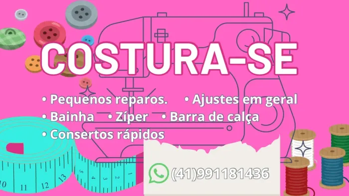 ? COSTUREIRO PARA PEQUENOS REPAROS E AJUSTES - RÁPIDO E CAPRICHADO