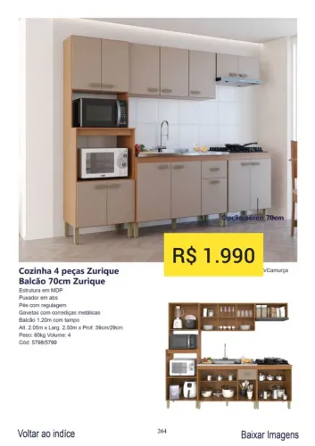 Armário de cozinha completa