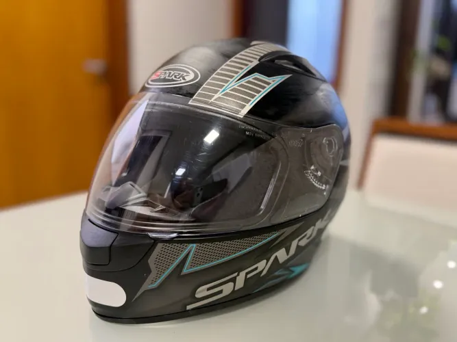 Capacete EBF Spark Spot Tam. 58 Preto/Azul