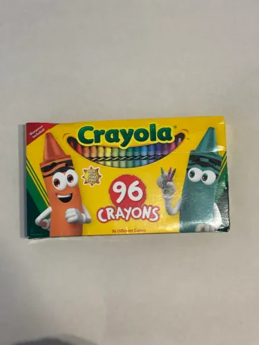 Giz de cera Crayola Crayons 96 cores com apontador, presente para crianças