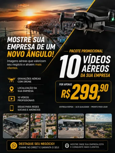 Gravação aérea de drone