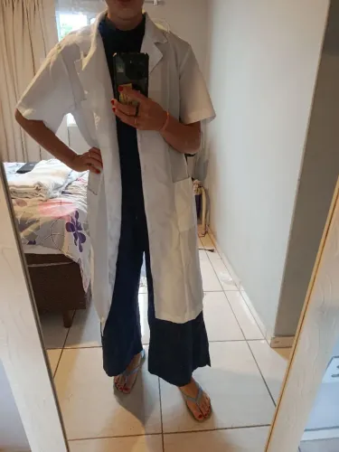 Roupa jaleco branco 