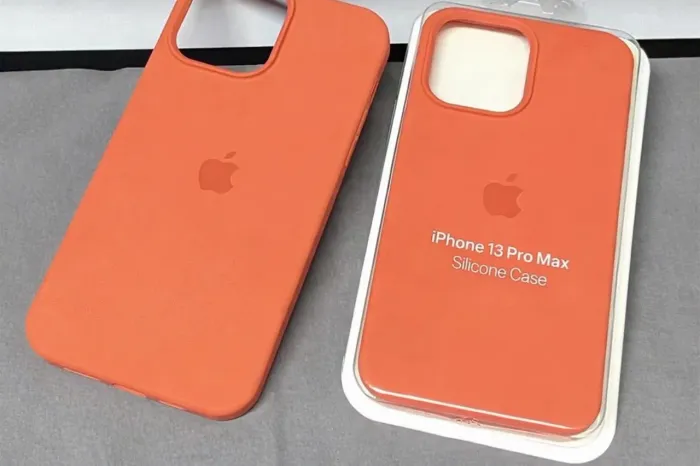 Capa silicone iphone 13 pro max laranja