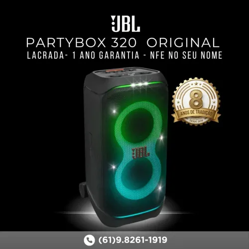 JBL PARTYBOX 320 | LACRADA - 1 ANO GARANTIA - NOTA FISCAL NO SEU NOME