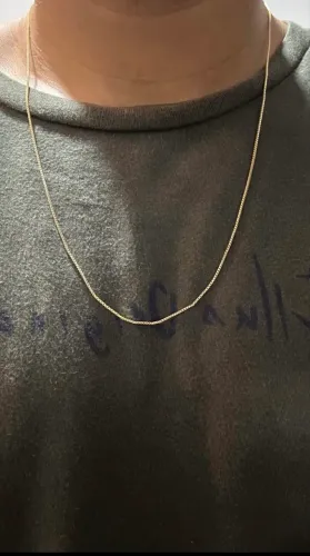 Corrente prata, banhada a ouro 