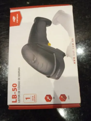 Leitor de Código de Barras Laser C3Tech LB-50 (modelo LB-50BK