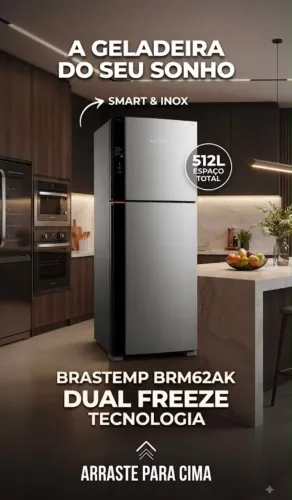 Geladeira Brastemp 512L Duplex Inox | Lacrada | Nota Fiscal