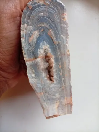 Ágata calcedônia azul mineral colecionável 