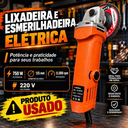 Lixadeira e esmerilhadeira elétrica