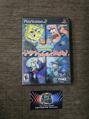 SPONGE BOB SQUAREPANTS LIGHTS , CAMERA, PANTS! (PS2) JOGO