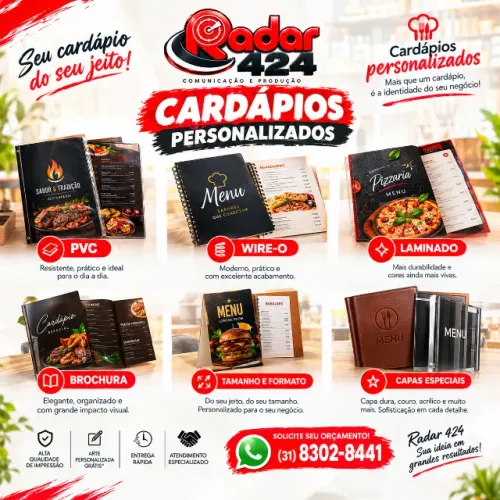 SEU CARDÁPIO, SUA MARCA, SEU ESTILO