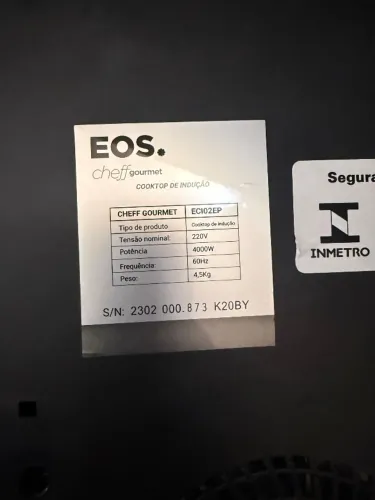 Cooktop de indução NUNCA USADO - 2 bocas - 4000 W