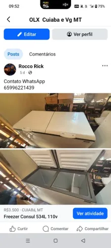 Freezer Consul 534L 110V
