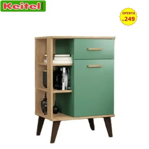 Balcão Multiuso Retrô 1 Porta E 1 Gaveta Cor Freijó / Olivia - Mb 1046