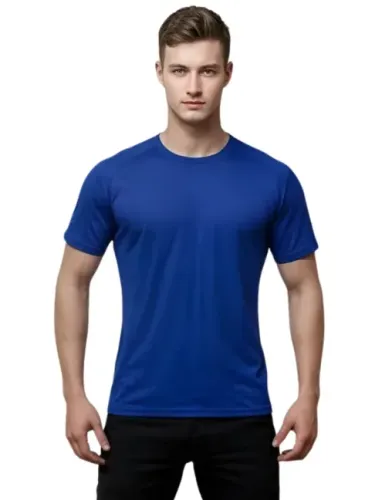 Camiseta UV Masculina Slim Azul Royal GG