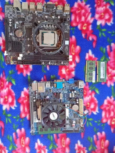 Placas mãe + Processador + memórias 