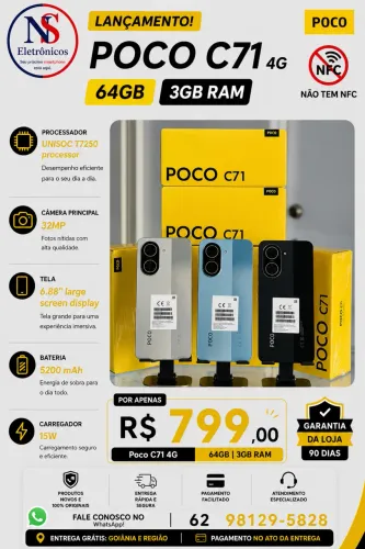 Xiaomi Poco c71 64/03 Lacrado Entregamos 