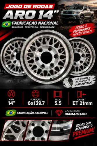 Jogo de rodas aro 14"