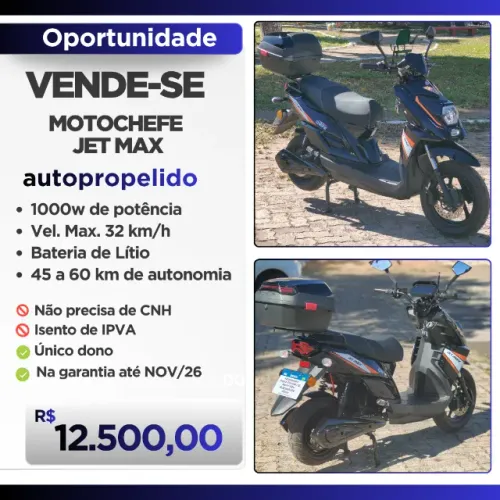Moto Chefe Jet Max - Impecável - Autopropelido
