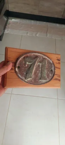 Placa antiga rara de ferro fundido