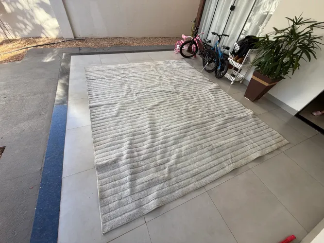 Tapete 3x3m cinza e Cortina (combo)