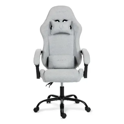 Cadeira Gamer Husky Storm 100 | Até 120kg | Almofadas | Tecido Cinza - Loja FH