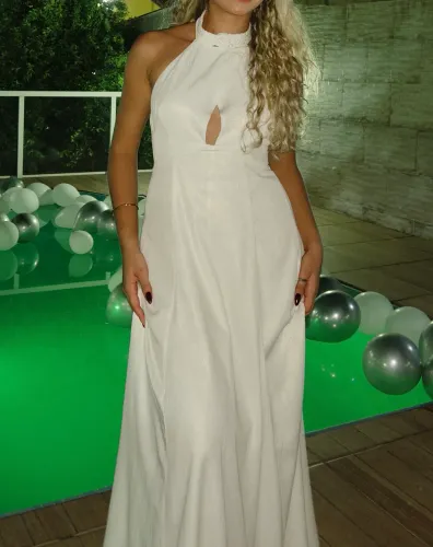 Vestido branco usado 1 vez