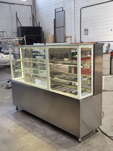 Balcão Refrigerado Comercial em Inox 1500x650x900 com 2 Portas
