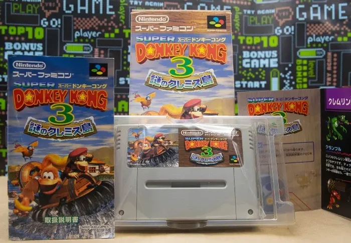 Donkey Kong 3 Completo CIB Caixa, Berço, Manual e Encartes - Super Famicom