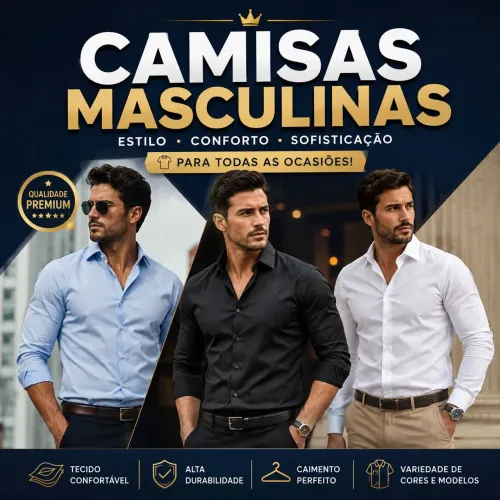CAMISAS MASCULINAS Premium e Convencionais Seminovas - Consulte no Chat