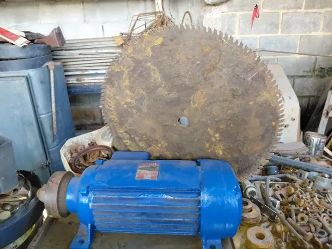 motor jacaré 5cv trifasico e disco de corte