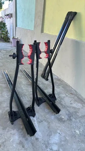 Kit com  2 Rack Travessa para Jeep Renegade + 2 Transportadores Bicicleta 