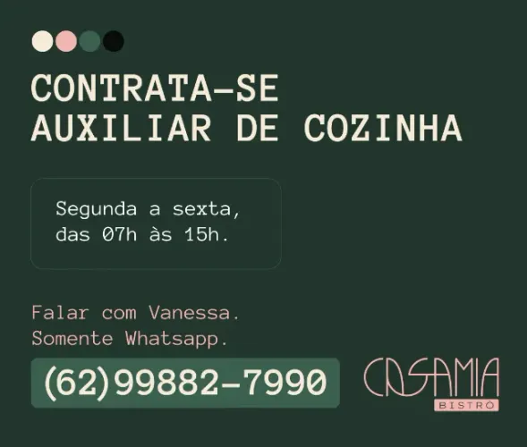 Contrata-se auxiliar de cozinha - CLT (Seg a Sex)